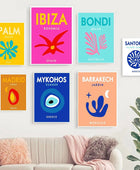 Preppy Cities Bright Canvas Posters