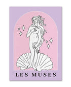 Pastel Paarse Kunst Canvas Posters