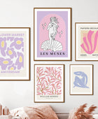 Pastel Paarse Kunst Canvas Posters