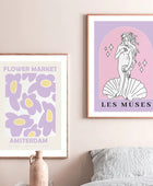 Pastel Paarse Kunst Canvas Posters