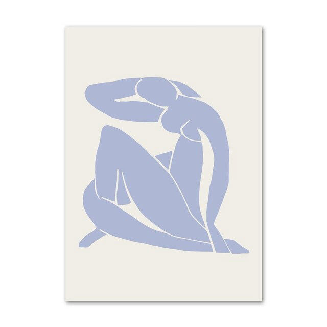 Pastel Paarse Kunst Canvas Posters