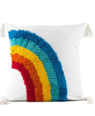 Kussenhoes met Regenboog Kwastjes