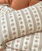 Retro Bruine Bloemenprint Beddengoedset
