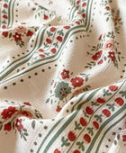Retro Bruine Bloemenprint Beddengoedset
