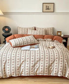 Retro Bruine Bloemenprint Beddengoedset
