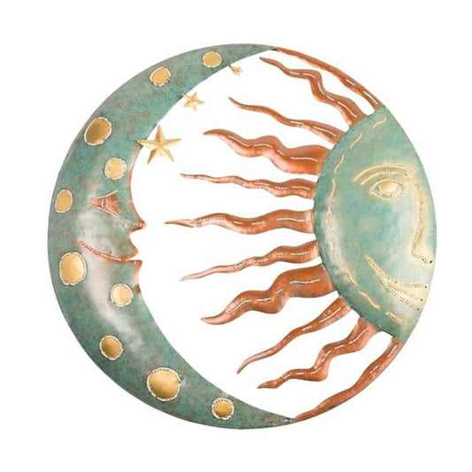 Zon & Maan Bronzen Wanddecoratie