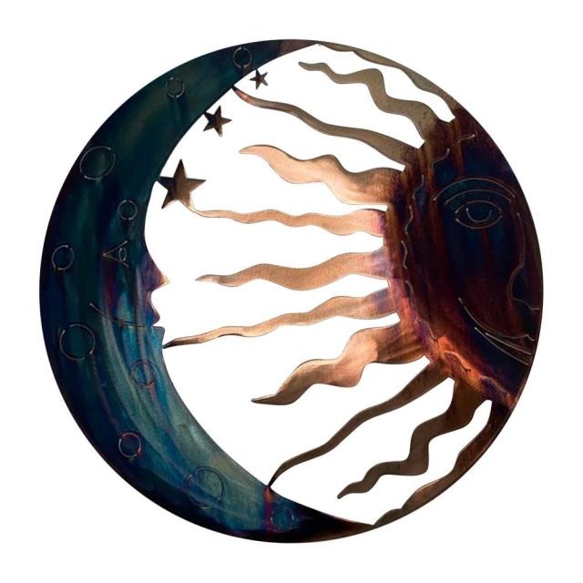 Zon & Maan Bronzen Wanddecoratie