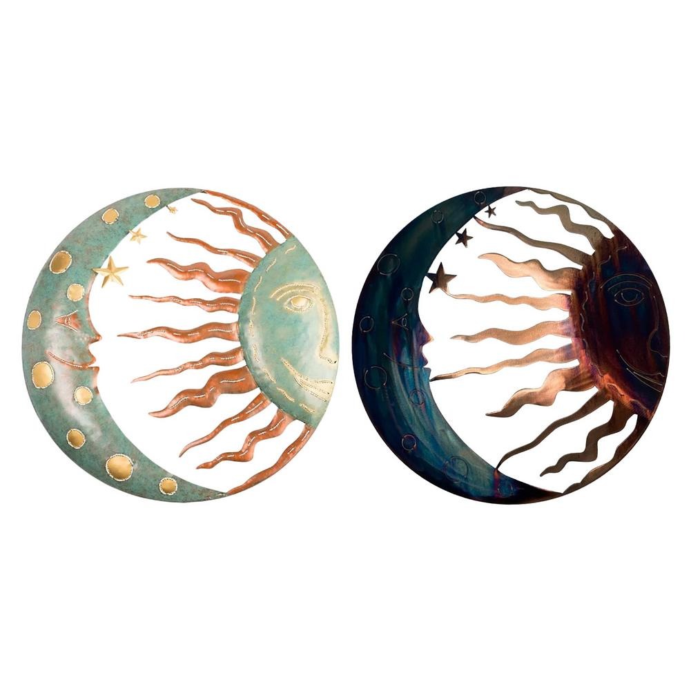 Zon & Maan Bronzen Wanddecoratie