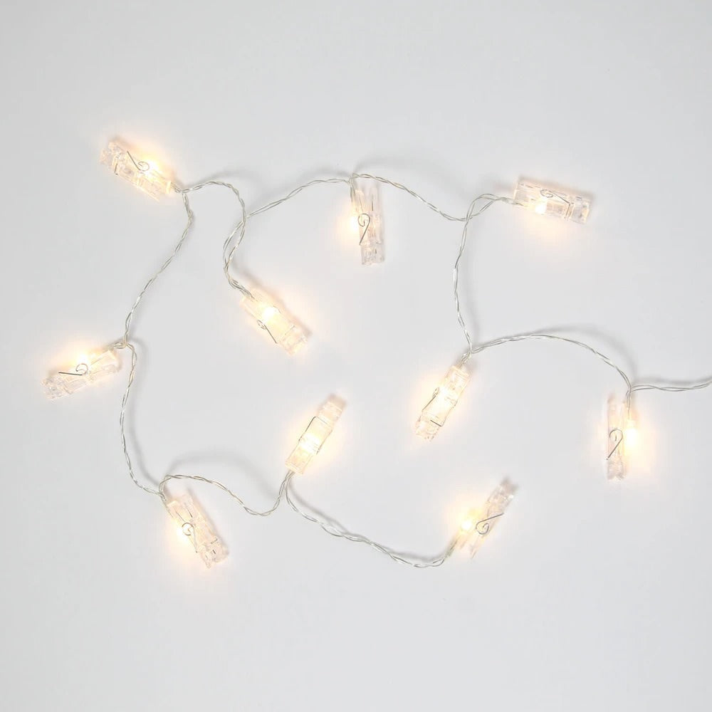 Clip String Lichtjes Set op Batterij