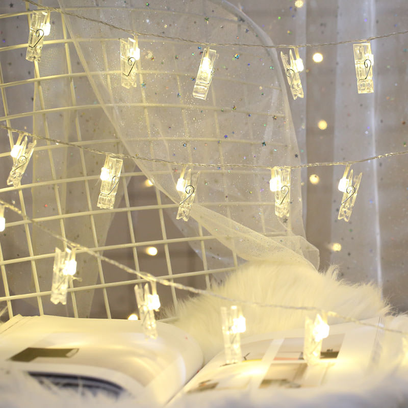 Clip String Lichtjes Set op Batterij