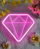 Roze Diamant Neonbord