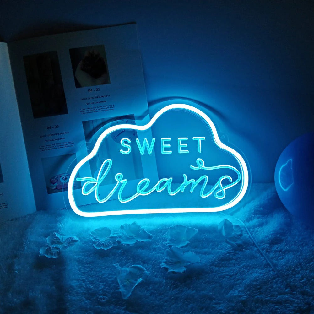 Sweet Dreams Wolk Neonbord