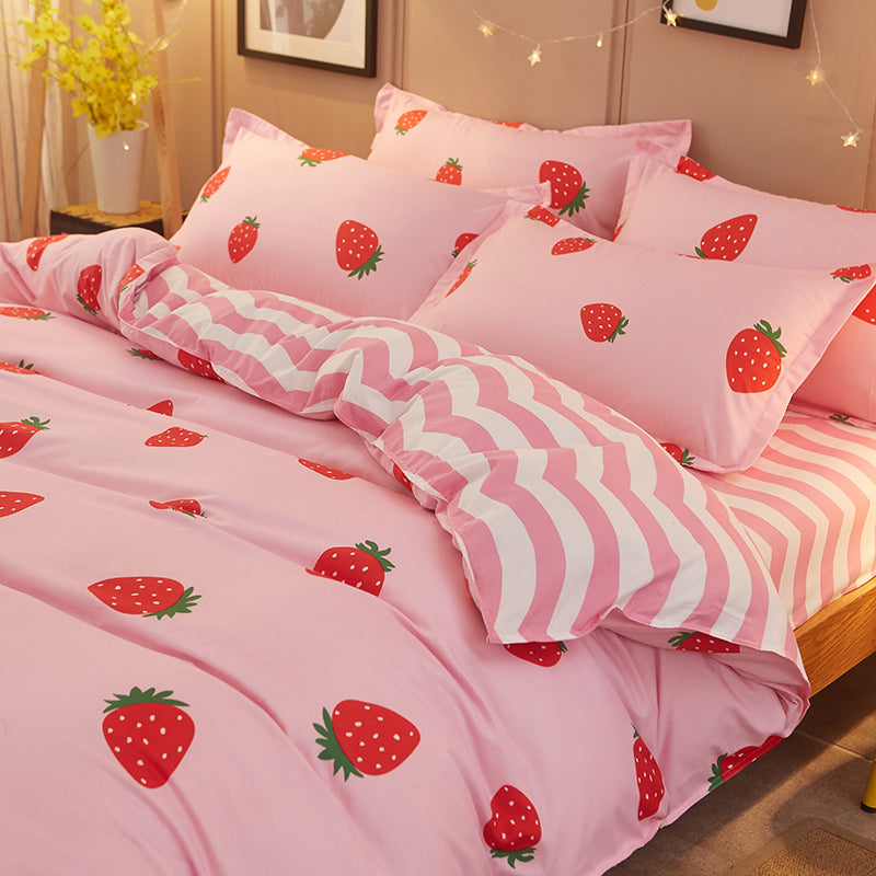 Aardbeien Beddengoed Set