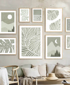 Sage Green Aesthetic Ornamenten Canvas Posters