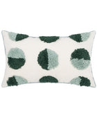 Sage Green Getufte Cirkels Kussenhoes