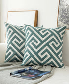 Sage Green Patronen Kussenhoes