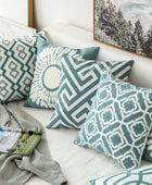 Sage Green Patronen Kussenhoes