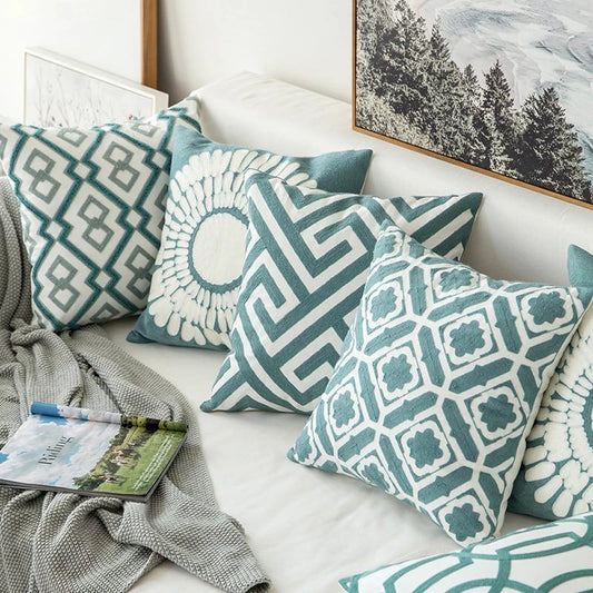 Sage Green Patronen Kussenhoes
