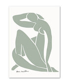 Sage Green Cut Outs Canvas Posters