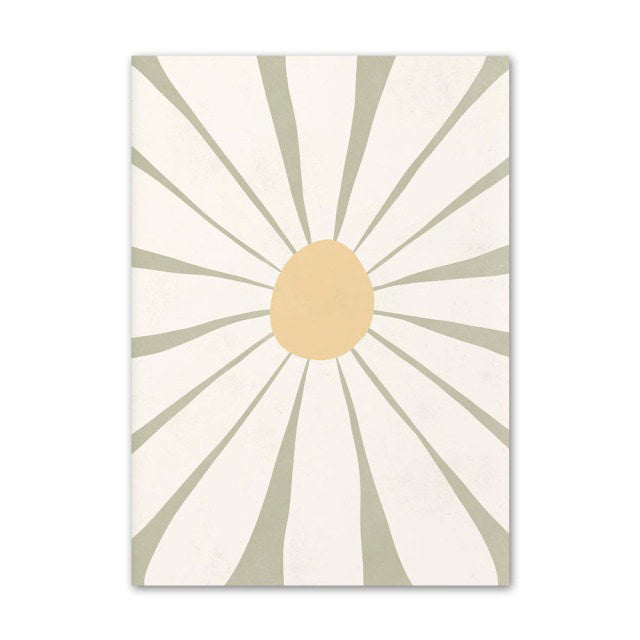 Sage Green Bloemen Canvas Posters