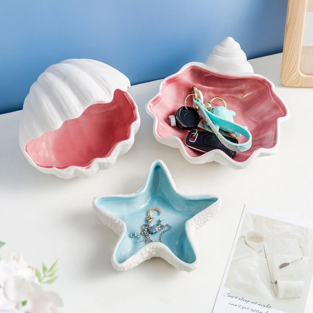 Zee Schelp Keramische Sieradenschotel