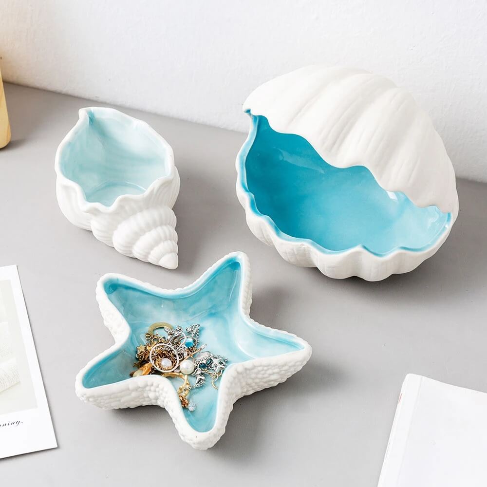Zee Schelp Keramische Sieradenschotel
