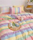 Pastel Regenboog Beddengoedset