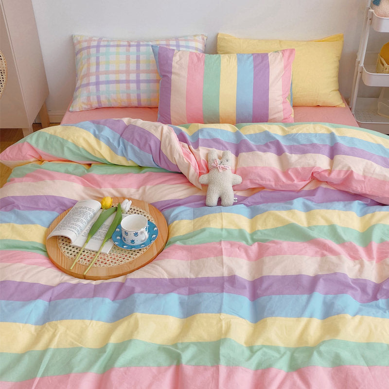 Pastel Regenboog Beddengoedset