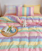 Pastel Regenboog Beddengoedset