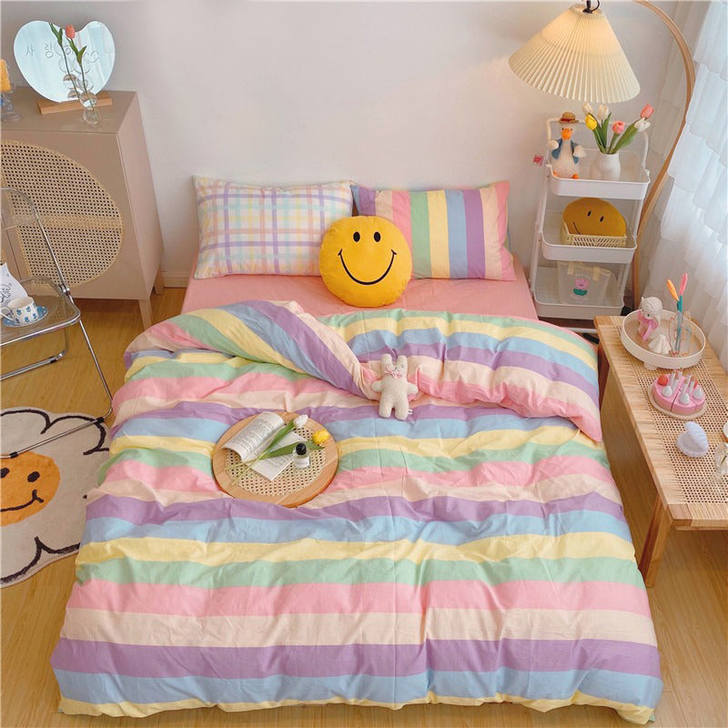 Pastel Regenboog Beddengoedset