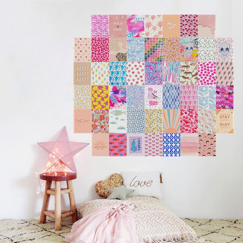 Preppy Patronen Wandcollage Kaarten