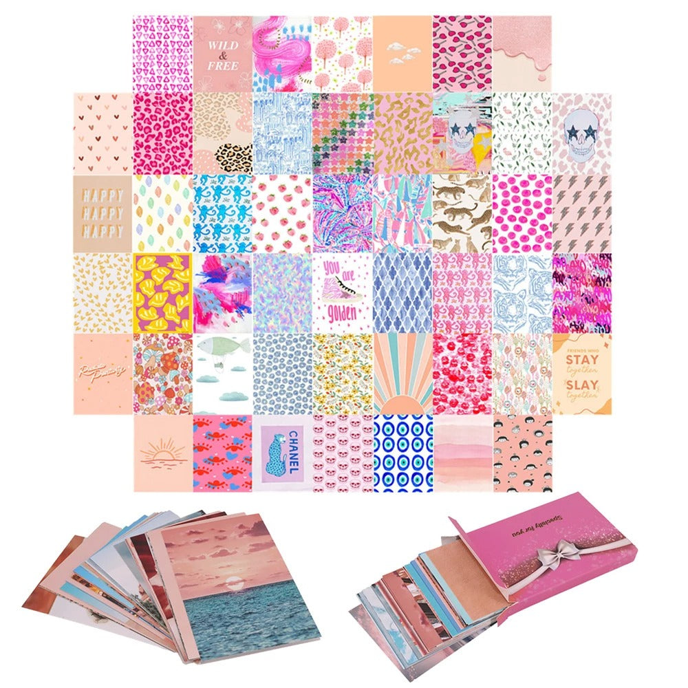 Preppy Patronen Wandcollage Kaarten