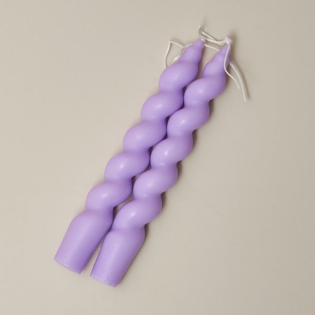 Spiraalvormige Pastel Geurkaarsen (2 Stuks)