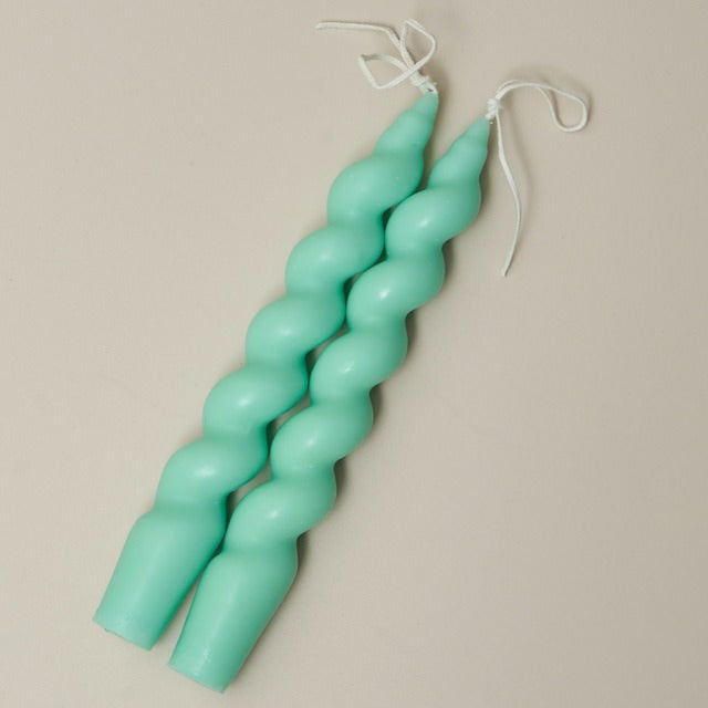 Spiraalvormige Pastel Geurkaarsen (2 Stuks)