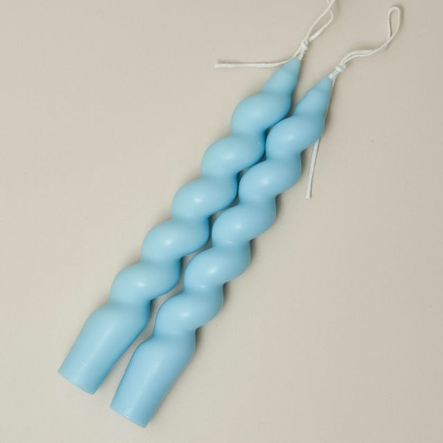 Spiraalvormige Pastel Geurkaarsen (2 Stuks)