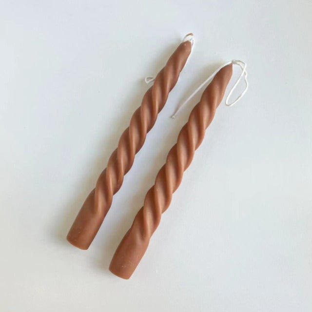 Spiraalvormige Pastel Geurkaarsen (2 Stuks)