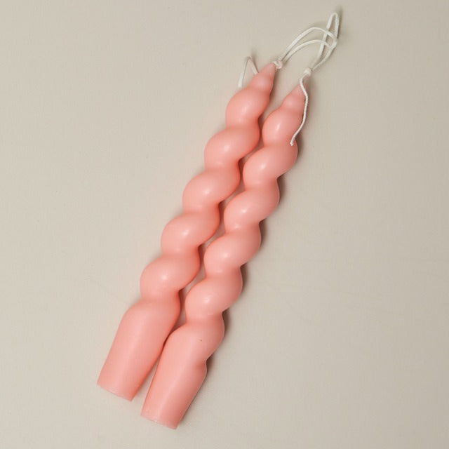 Spiraalvormige Pastel Geurkaarsen (2 Stuks)