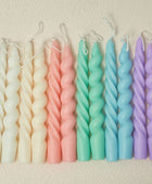 Spiraalvormige Pastel Geurkaarsen (2 Stuks)