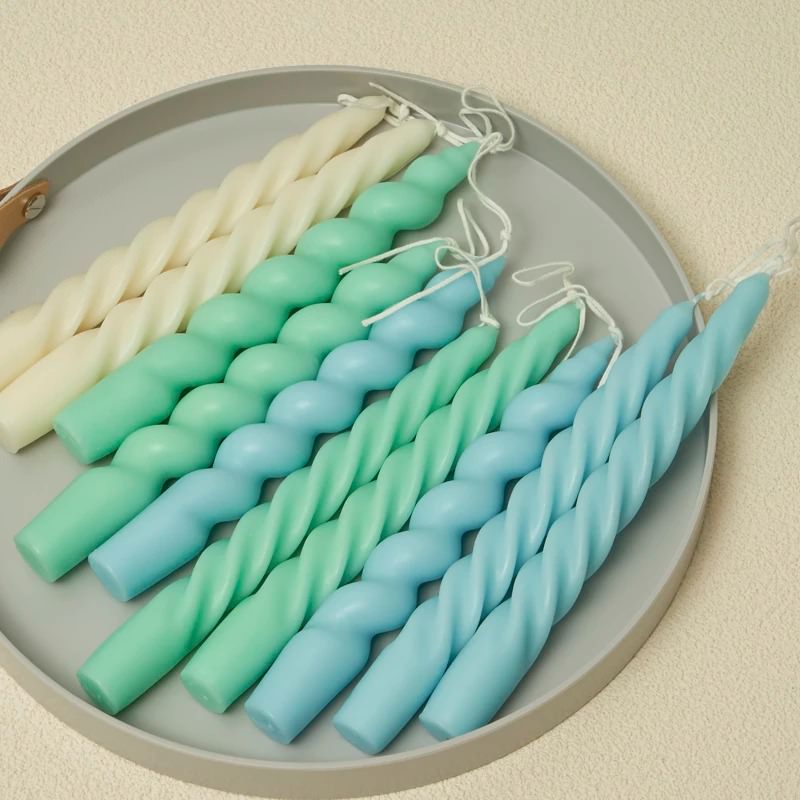 Spiraalvormige Pastel Geurkaarsen (2 Stuks)
