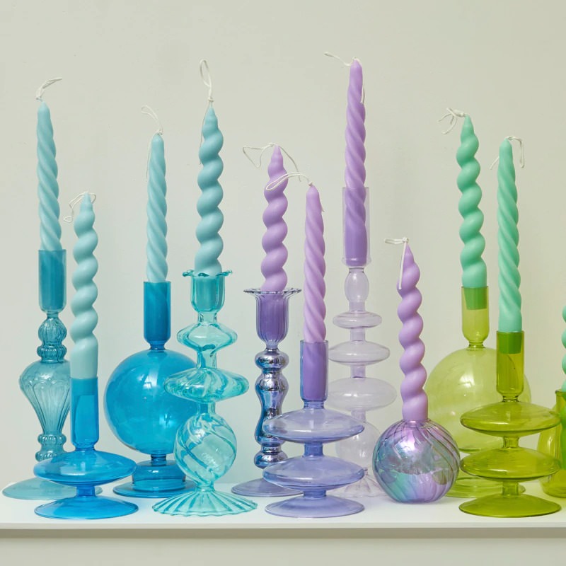 Spiraalvormige Pastel Geurkaarsen (2 Stuks)