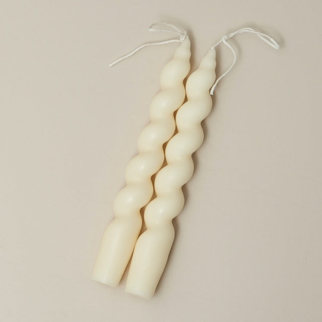 Spiraalvormige Pastel Geurkaarsen (2 Stuks)