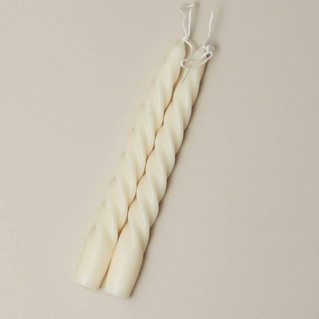Spiraalvormige Pastel Geurkaarsen (2 Stuks)