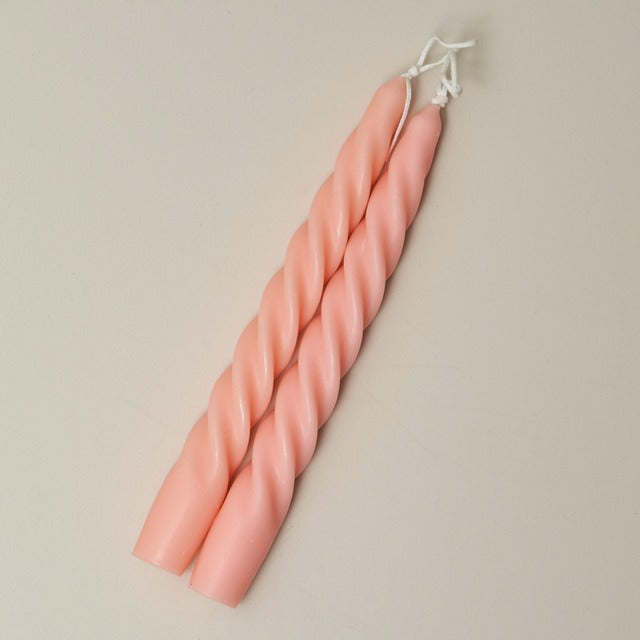 Spiraalvormige Pastel Geurkaarsen (2 Stuks)