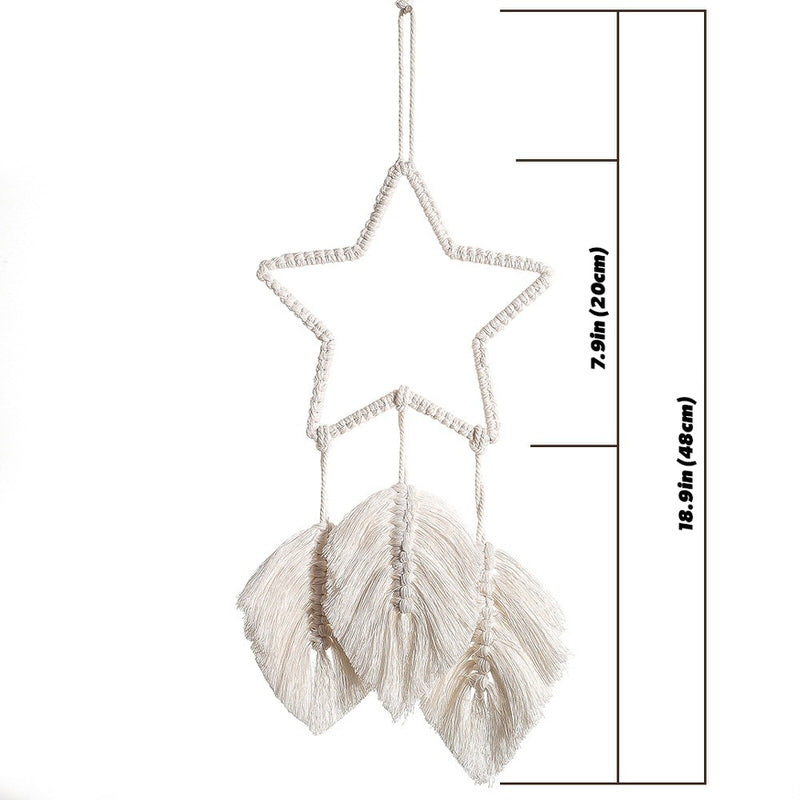 Ster Macramé Dromenvanger Met Franje