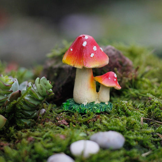 Kleine Schattige Paddenstoel Figuurtjes