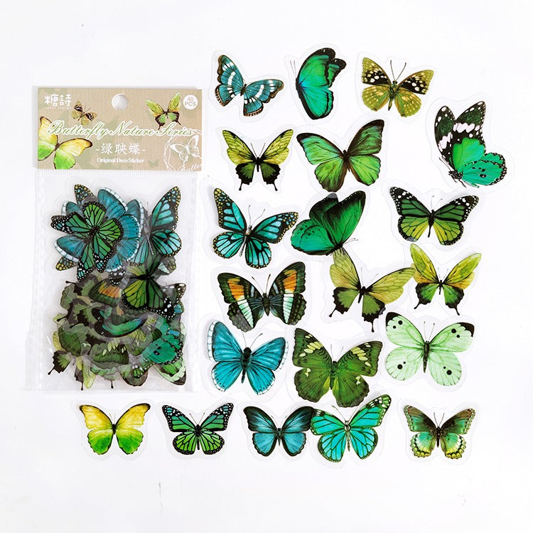 Vintage Vlinder Sticker Set