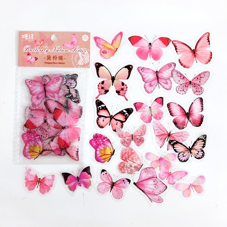Vintage Vlinder Sticker Set
