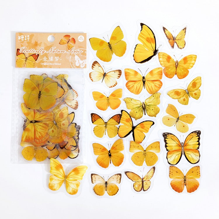 Vintage Vlinder Sticker Set