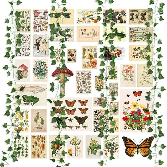Vintage Botanische Wandcollage Kit
