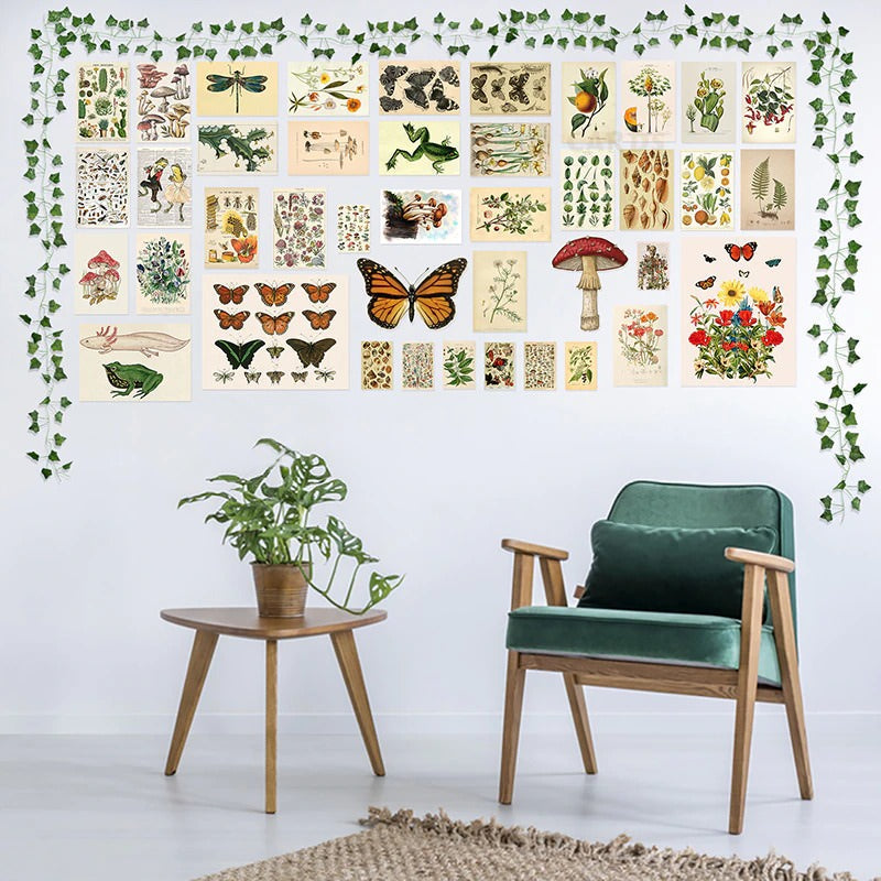 Vintage Botanische Wandcollage Kit